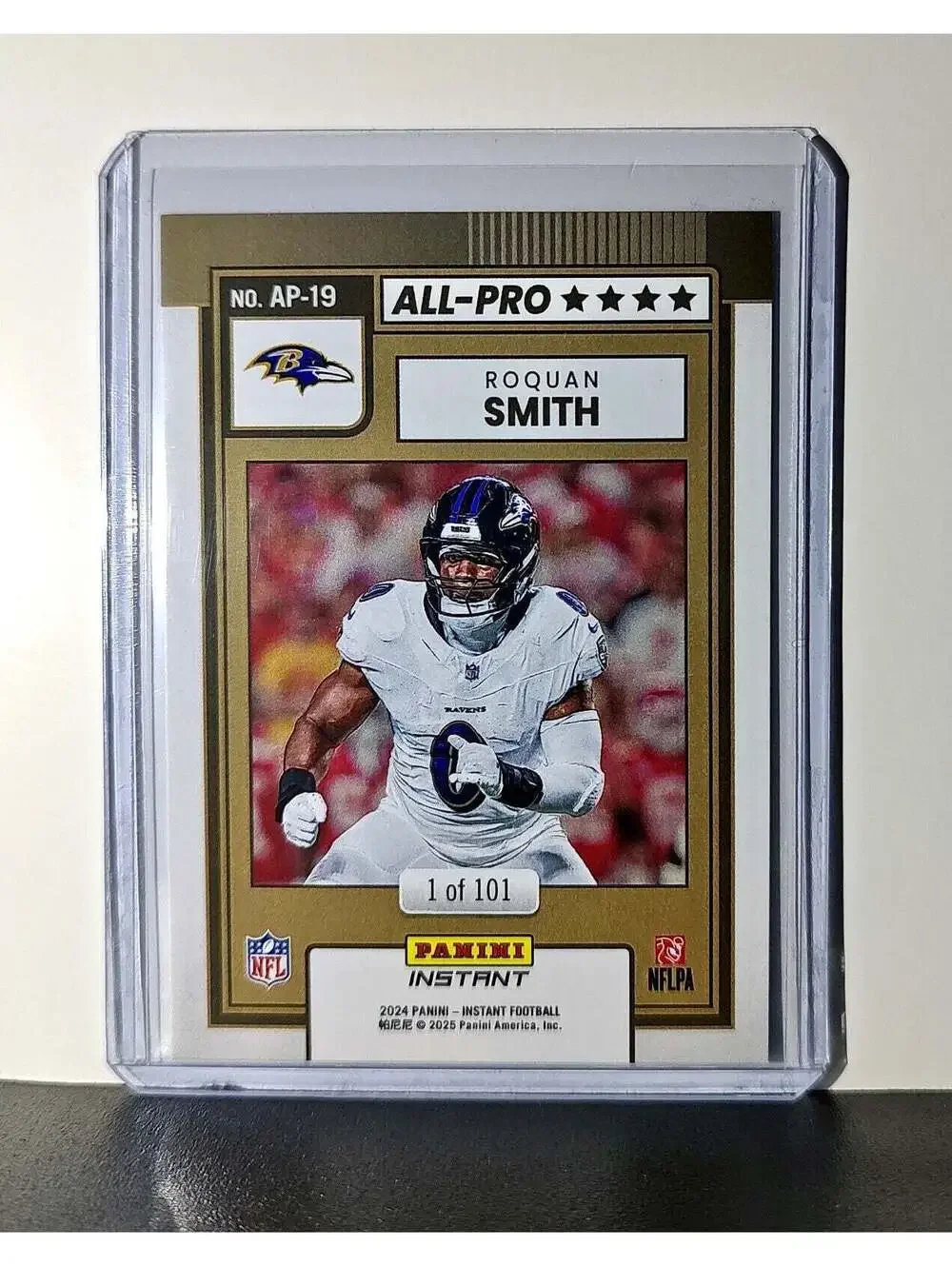Roquan Smith 2024 All-Pro Panini NFL #19 Football Card Baltimore Ravens 1 of 101